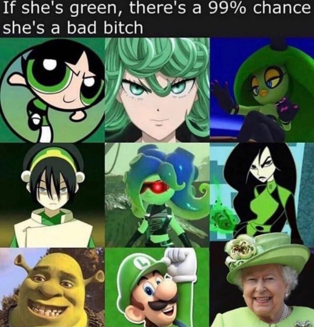 Green girls - meme