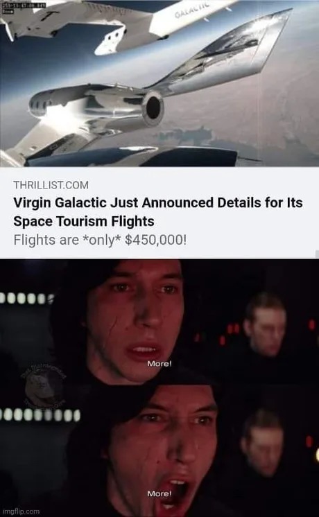 Virgin Galactic flights - meme