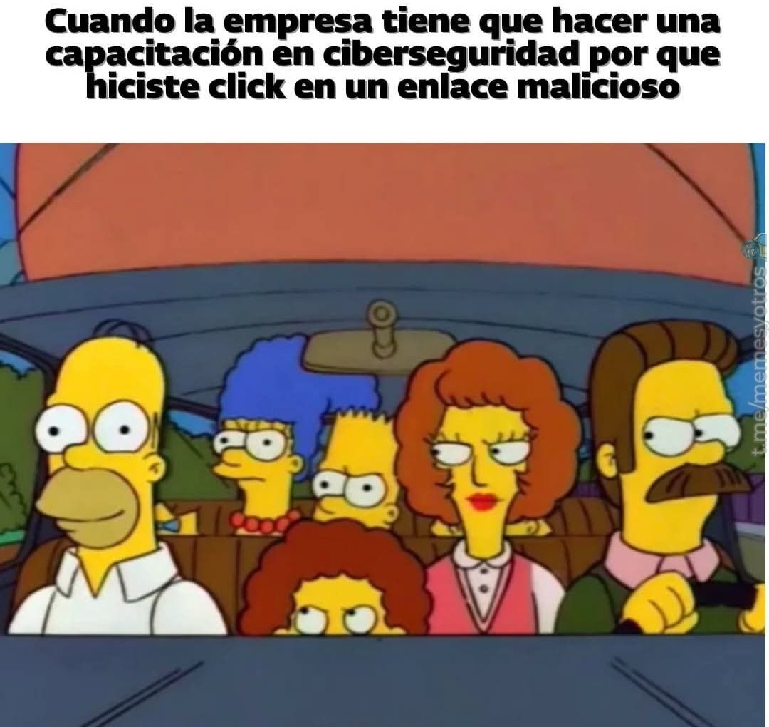 cuando la empresa paga el curso de ciberseguridad por el que abrió el link de virus - meme