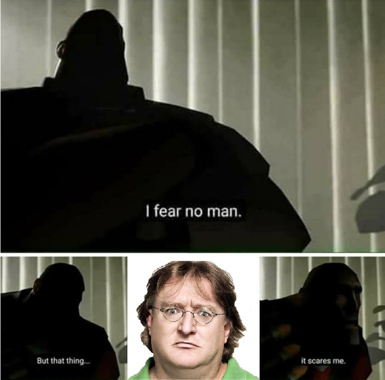 Gabe Newell - this is totally fake.  Very funny pictures, Tf2 memes,  Science