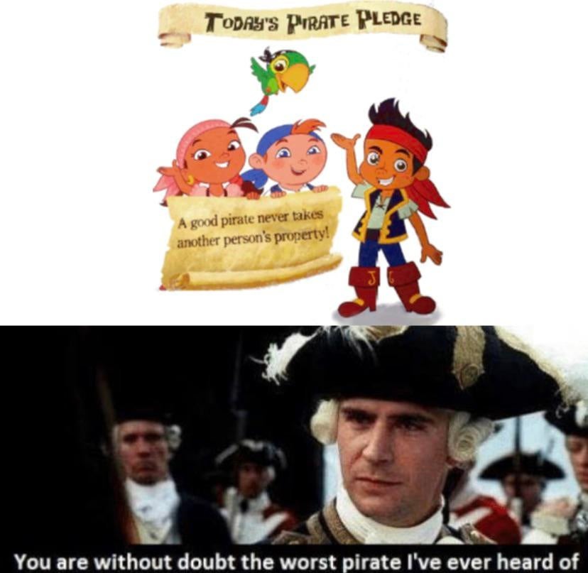 Woke Pirates be like - meme