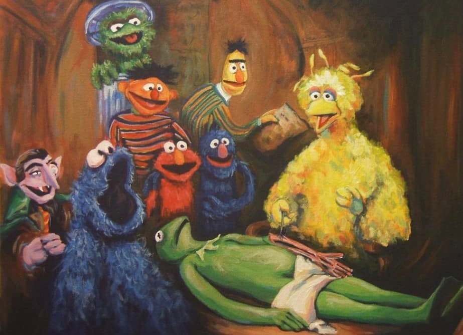 They came to mourn Big Bird came to dine. - meme