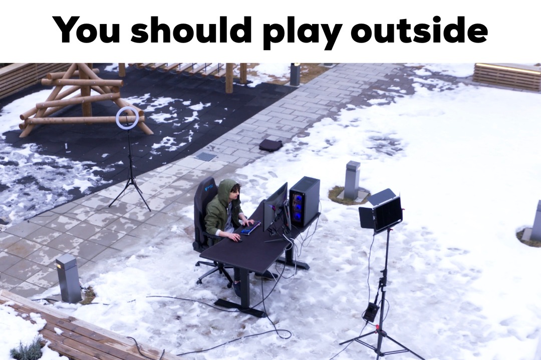 go play outside - meme