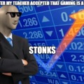 Gaming stonks meme