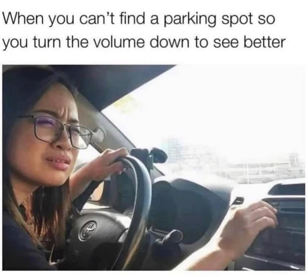 only time the volume is lowered in my car - meme