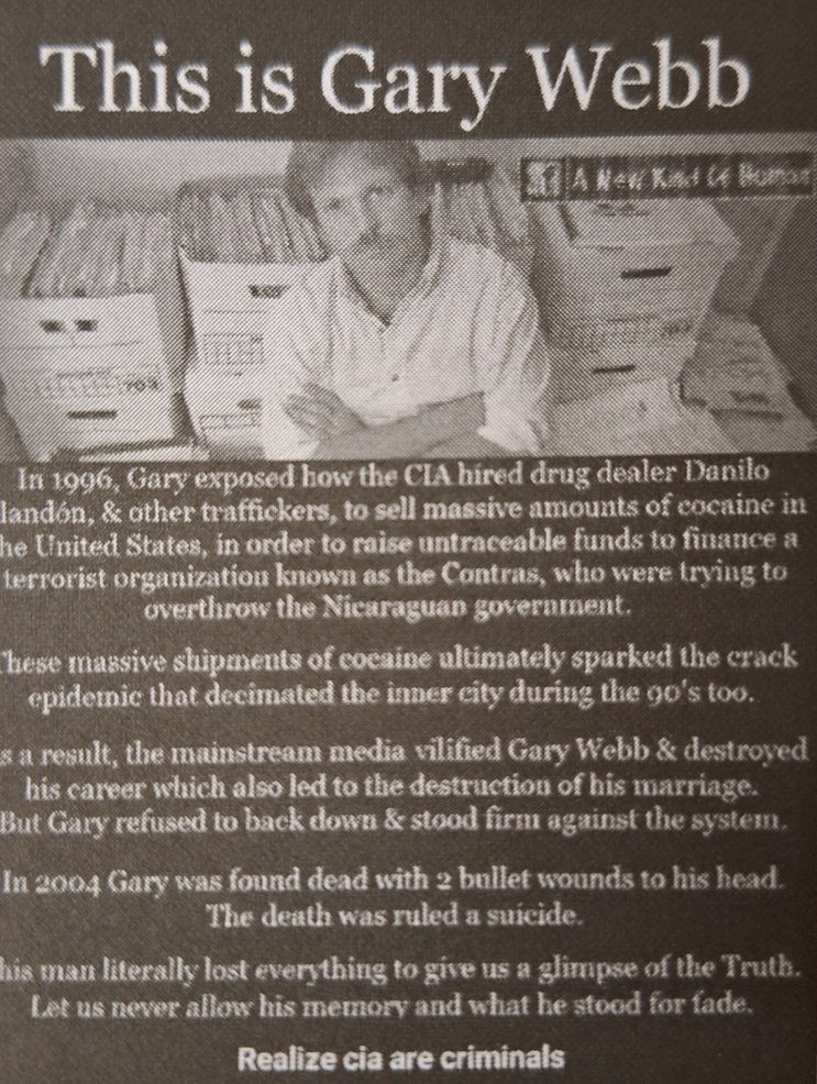 Gary Webb is a legend that many people will never know - meme