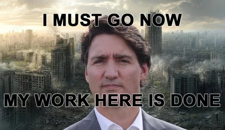 Trudeau resigns meme