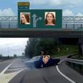 Distracted boyfriend on the highway