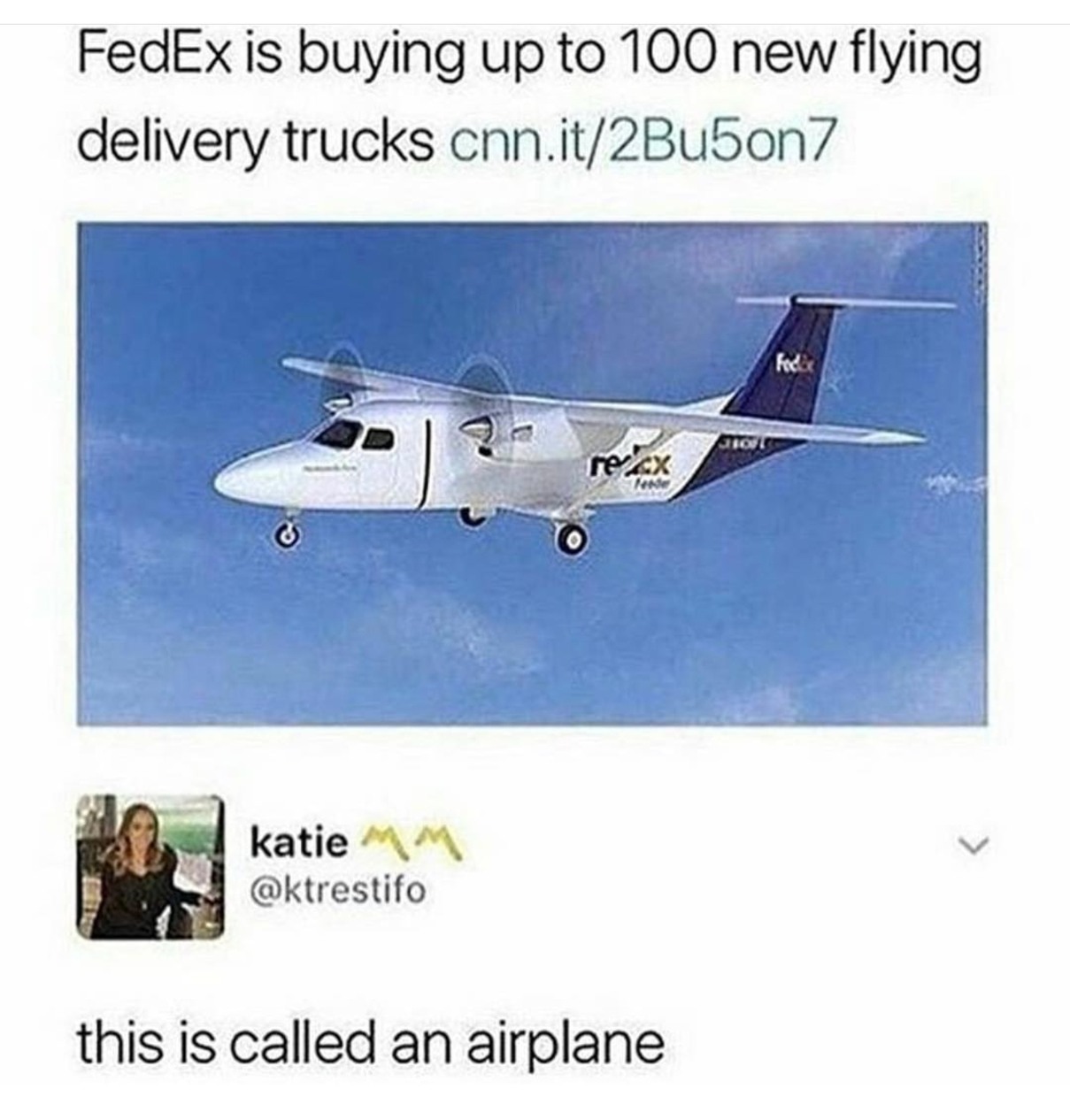 *flying delivery truck - meme
