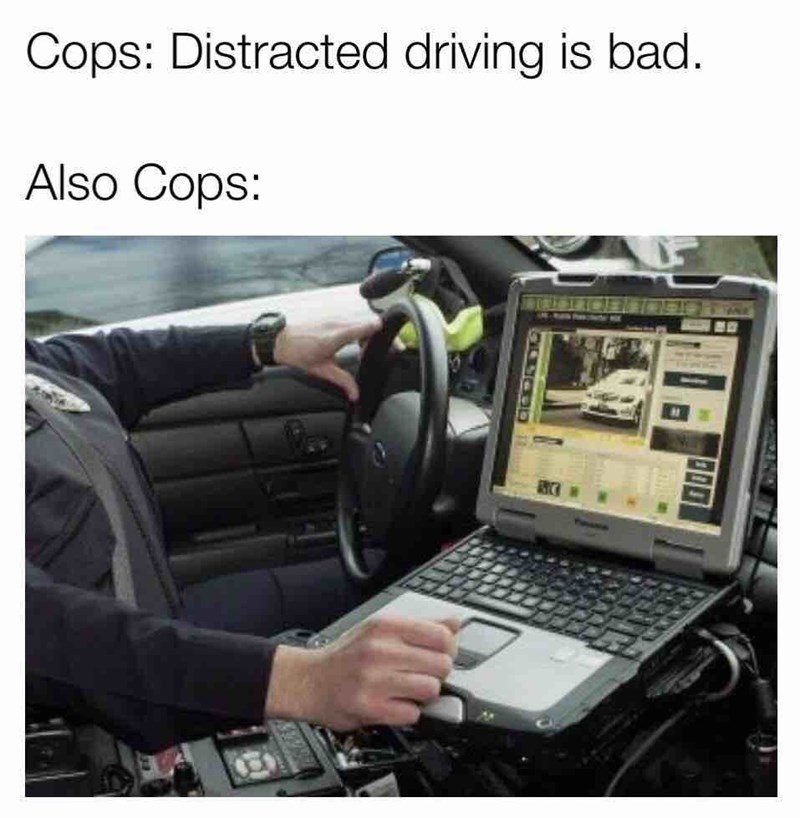 Distracted Police bois - meme