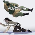 Videogame Vs Homework