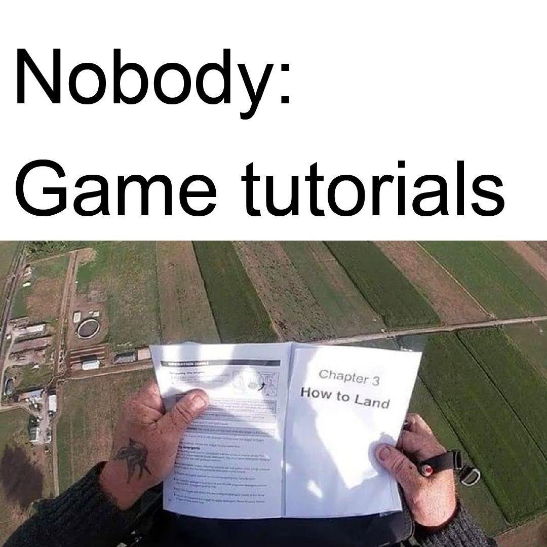 Game tutorials - meme