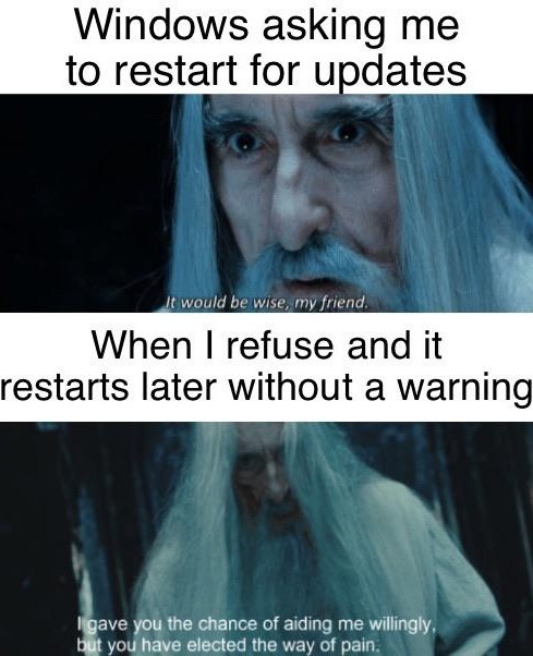 I got "upgraded" to Windows 11 - meme