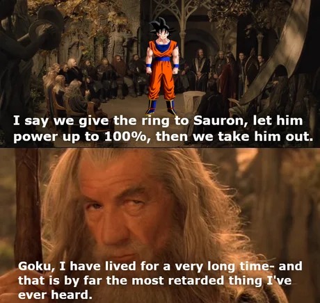 Lord of the Rings x Goku - meme