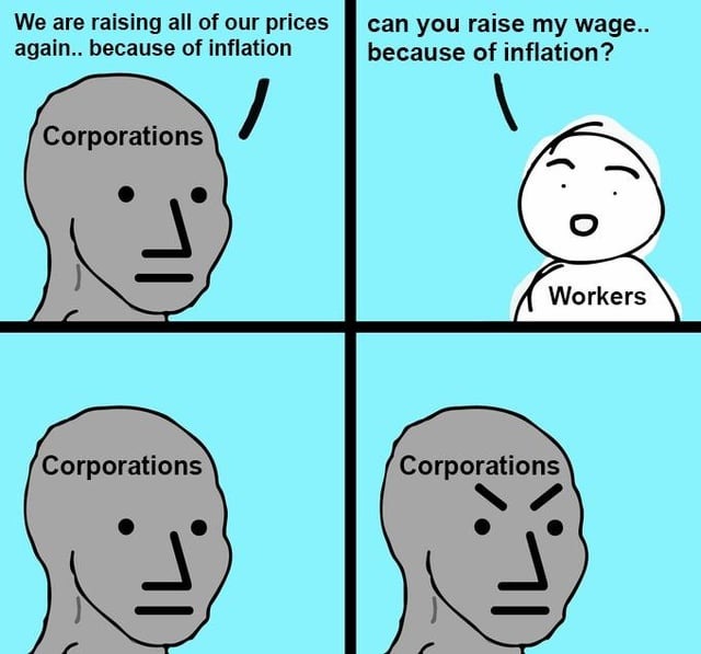 Wages and inflation - meme