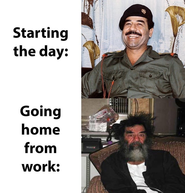Going home from work - meme