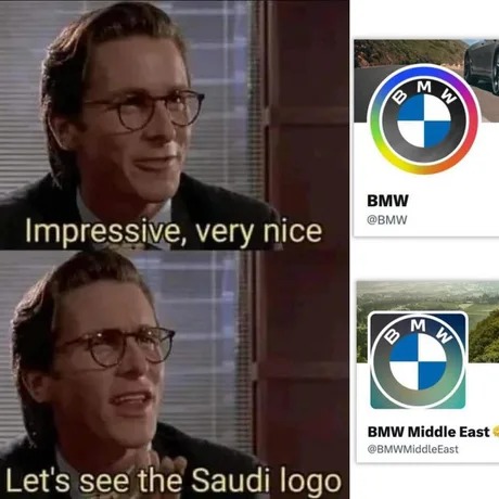 Saudi logos during June - meme