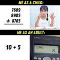 I was better at math as a child