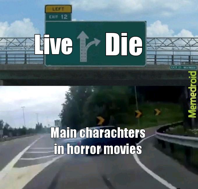 Horrormovies be like: - meme