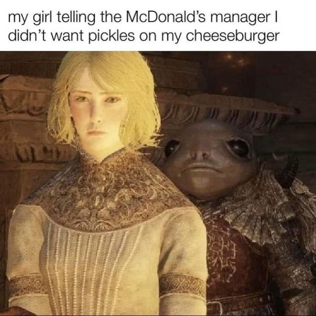 My girl at the McDonalds - meme