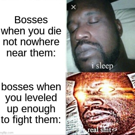 video game bosses in a nutshell - meme