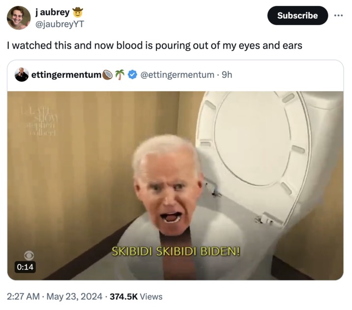 Skibidi Biden meme