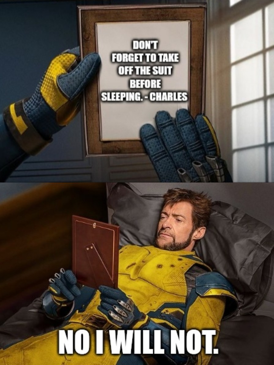 Wolverine listens to Noone - meme