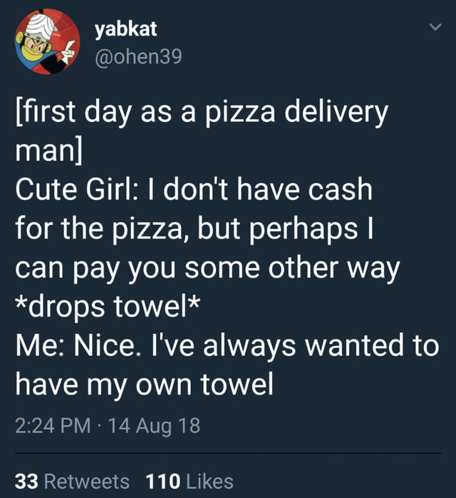 First day as a pizza delivery guy - meme