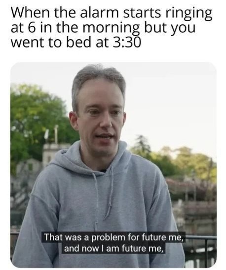 Ah the smell of energy drink and coffee in the morning - meme