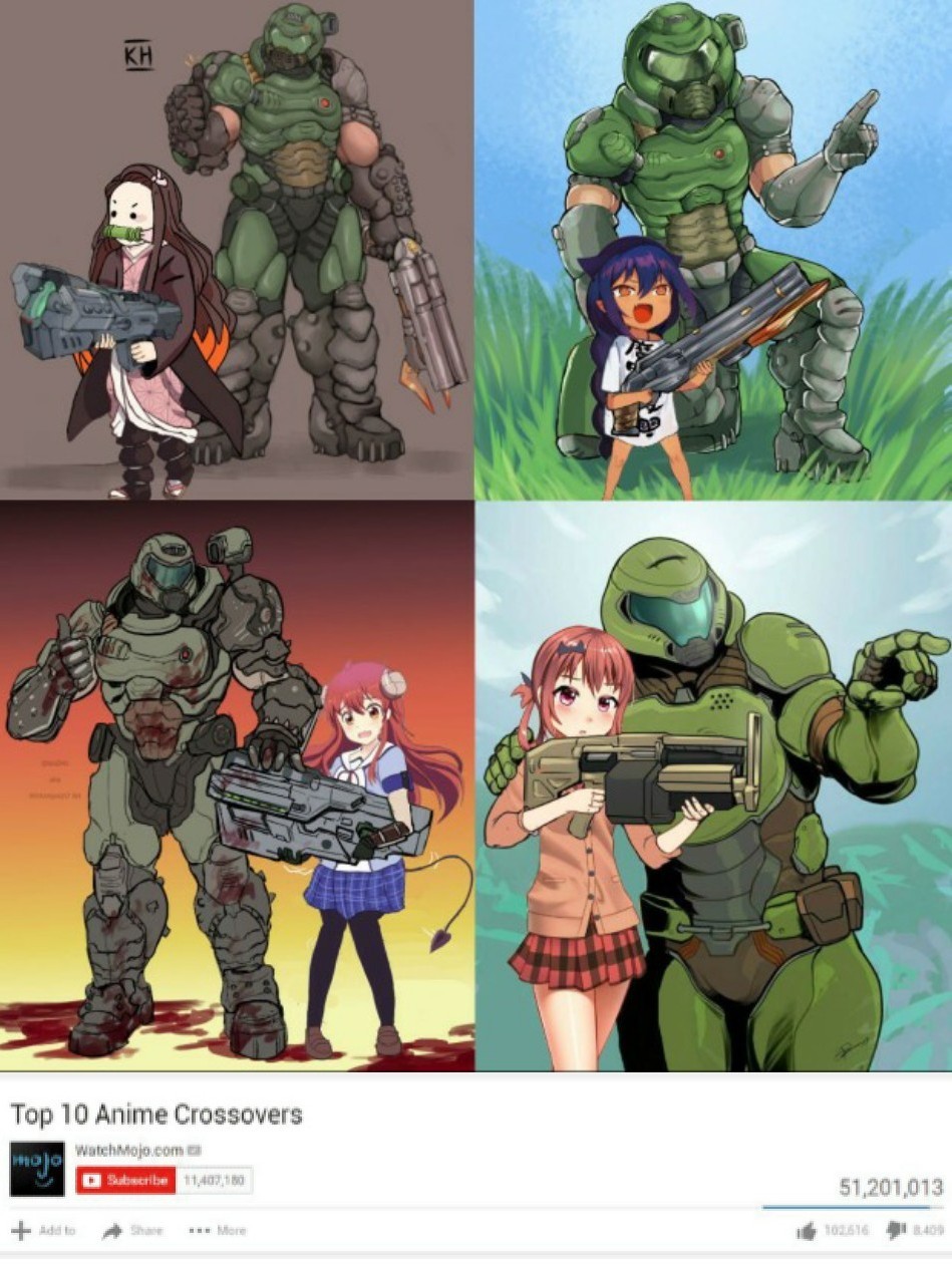 more cringe anime memes replaced by doom eternal : r/Doom