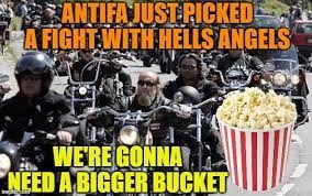 Antifa and Black Lives Matter BLM just picked a fight with Hells Angels Motorcycle Club MC - meme