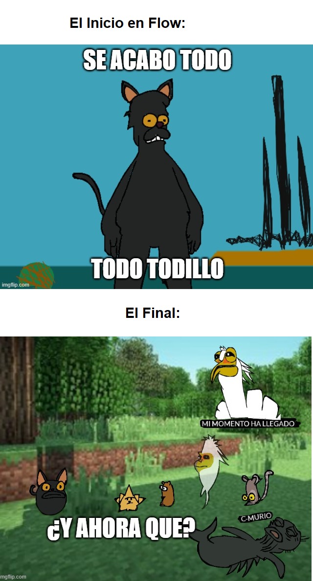 la trama de Flow - meme