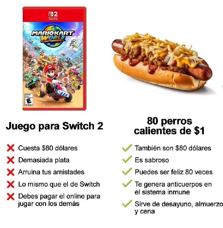 perritos calientes > switch 2 - meme