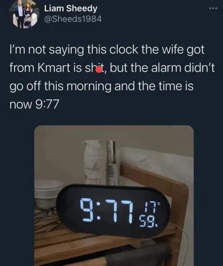 worst clock ever - meme