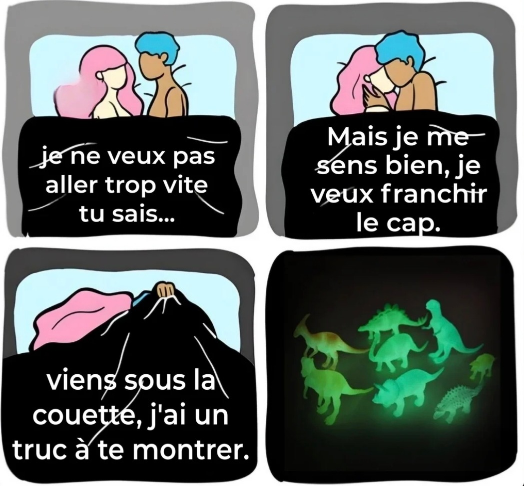 Regarde ce petit cadeau sous la couverture - meme