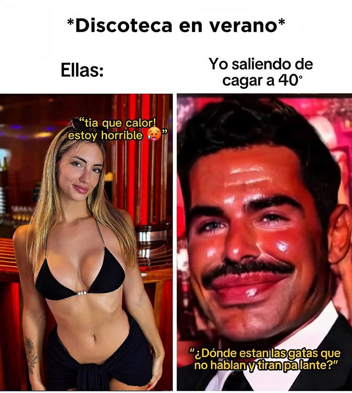 baño en la disco - meme