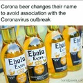 Corona (Cerveja) muda de nome por causa da associação ao corona virus