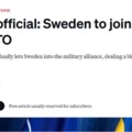 Sweden to join NATO