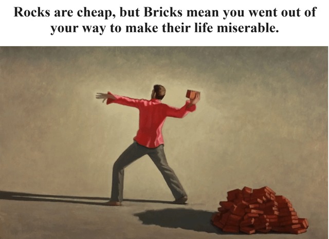 Rocks are cheap - meme