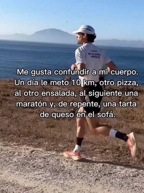 Mi cuerpo ya no sabe si estoy fit o en modo bufé libre - meme