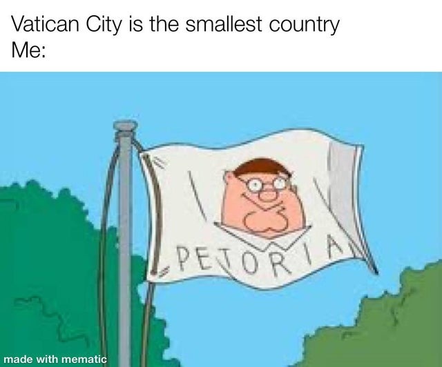 Vatican City is the smallest country - meme