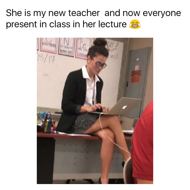 Hot teacher - meme