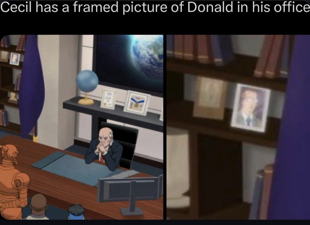 Cecil proudly displays his loyalty to Donald Duck - meme