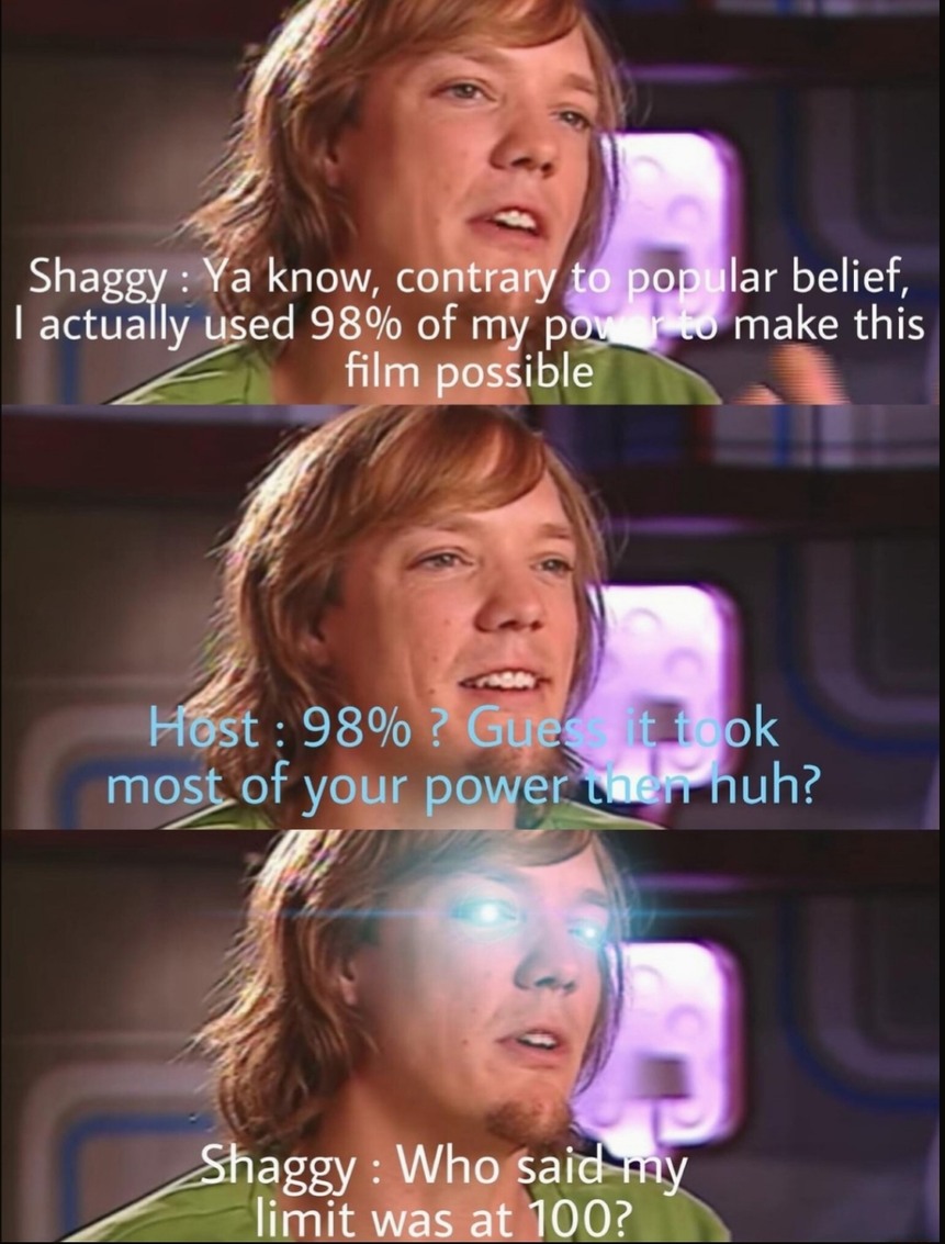 Shaggy over 9 000 - meme