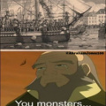 poor uncle iroh that the Americans threw the tea from the English seemed very bad.