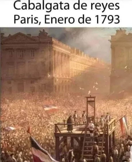 Así fue la cabalgata de Reyes en París, enero de 1793 - meme