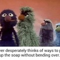 Poor Grover if he bends over