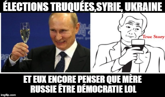 Poutine et la démocratie - meme