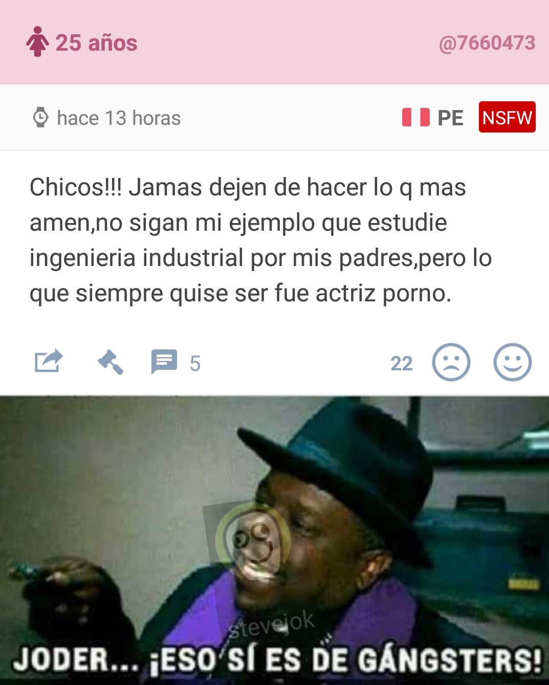 El titulo se convirtio en actriz porno - meme