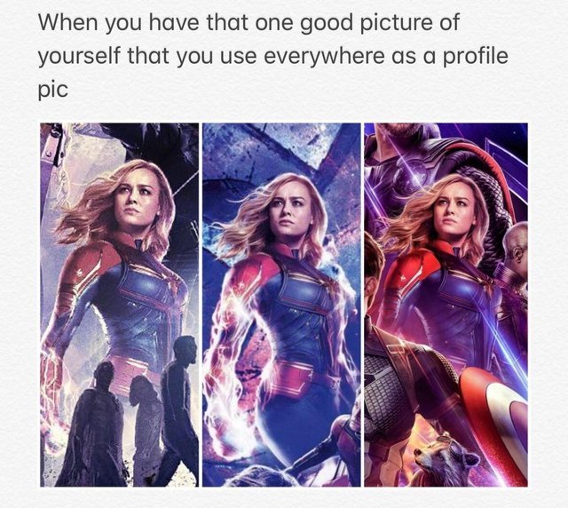 When you have that one good picture of yourself that you use everywhere as a profile pic - meme
